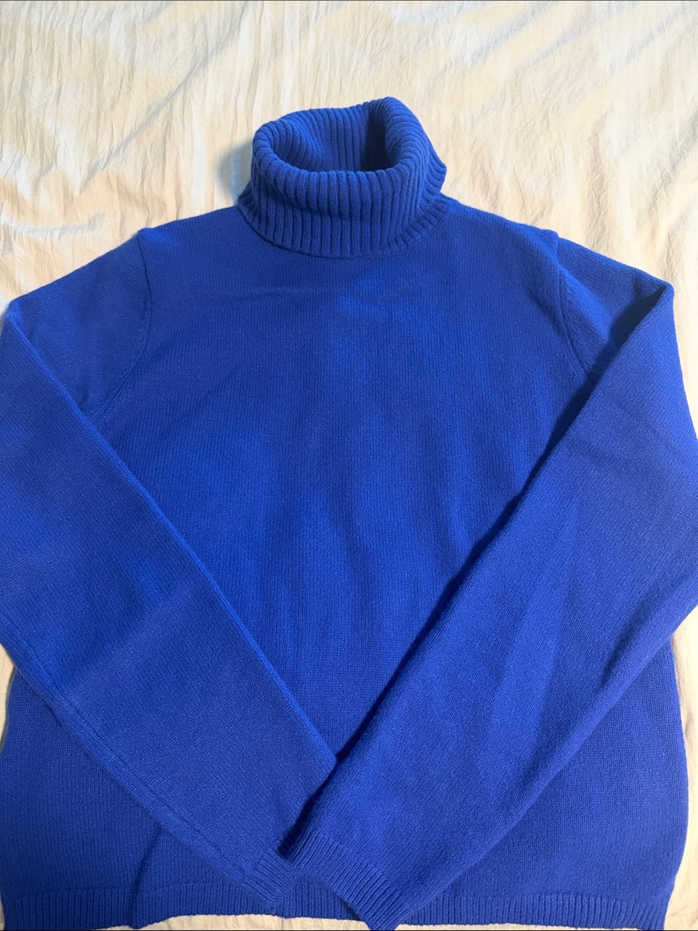 Mango Bright Blue Turtleneck Sweater